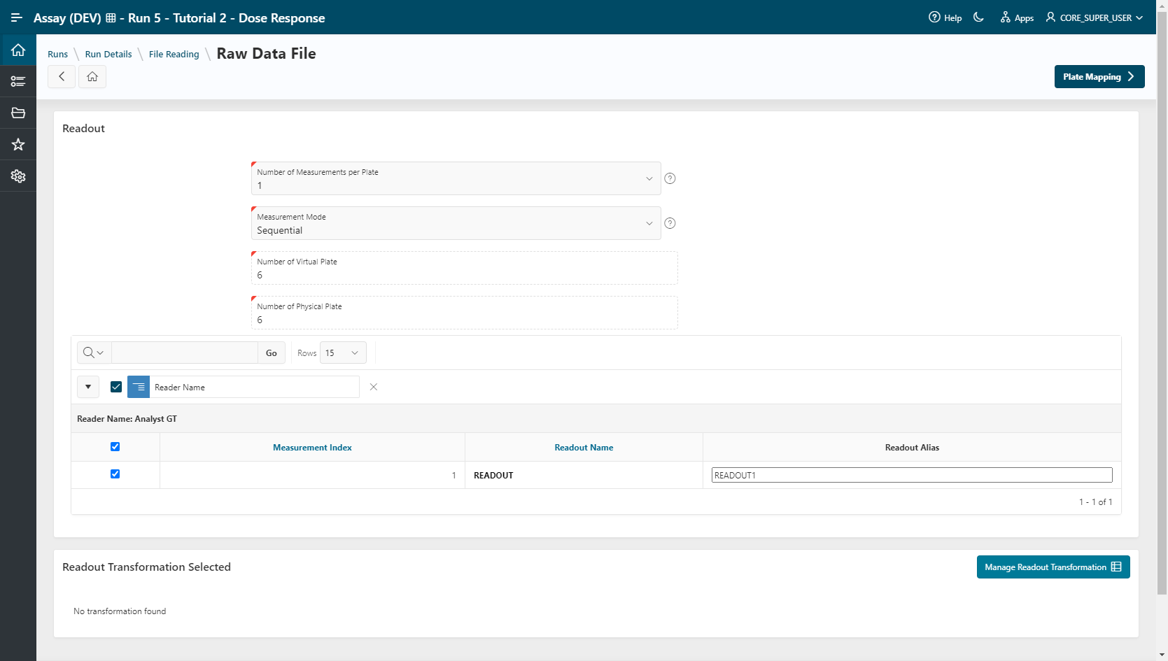 Raw Data File step: Adjust number of measurement and add basic transformations